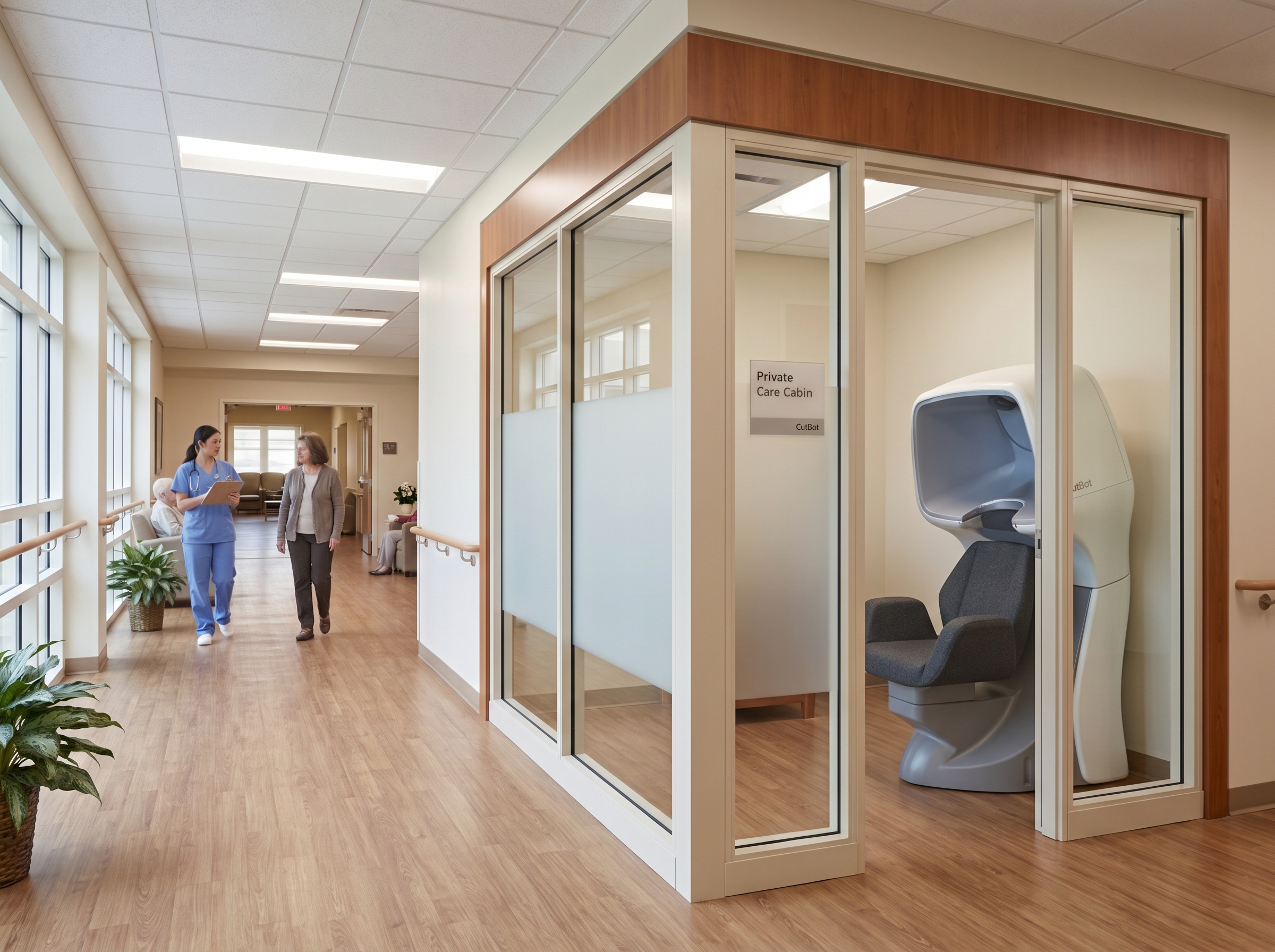 cutbot™ device in a healthcare and care facility