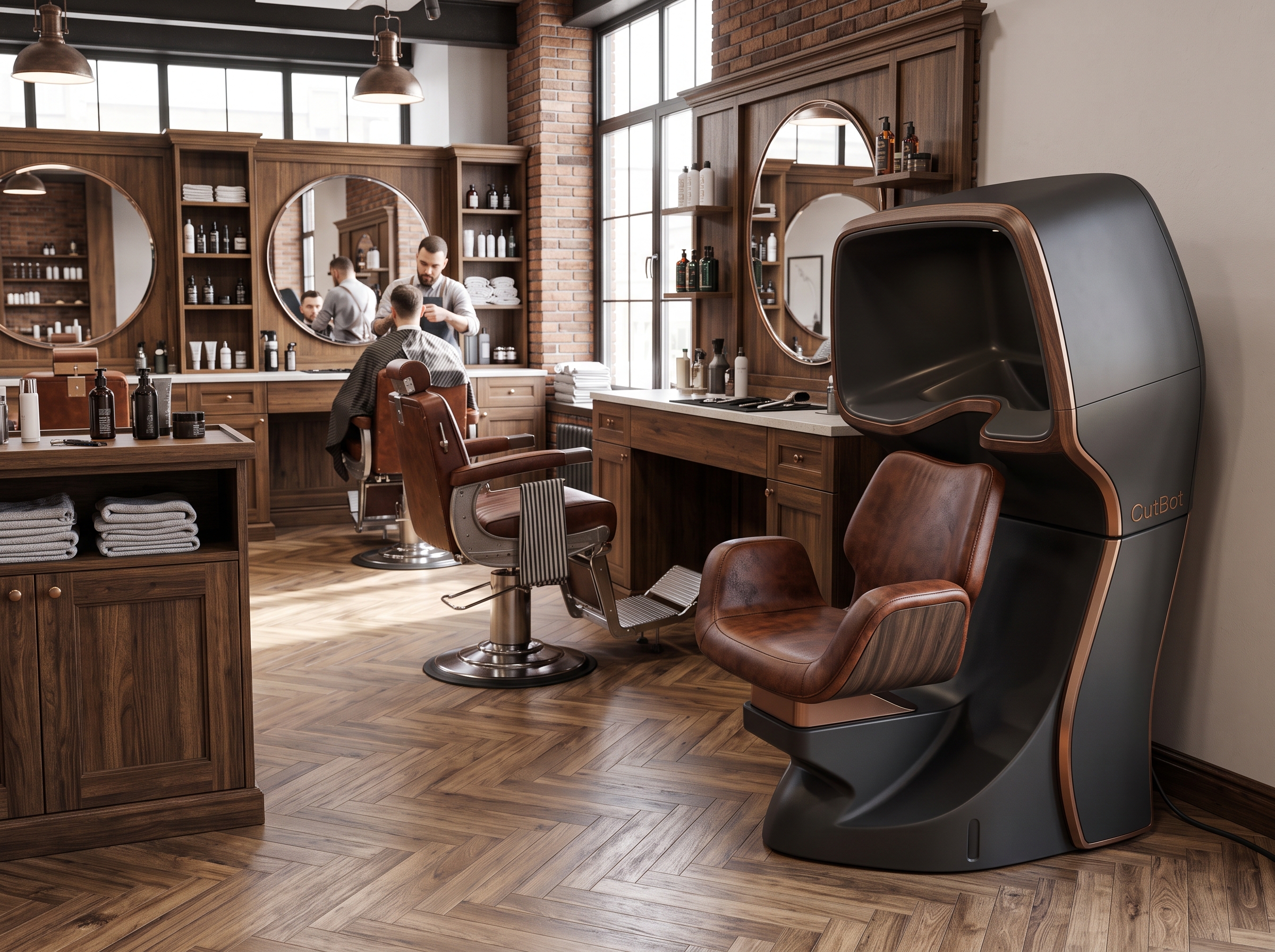 cutbot™ device in a hair salon